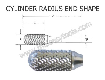 ดอกเจียรคาร์ไบด์ - Cylinder Shape End Shape